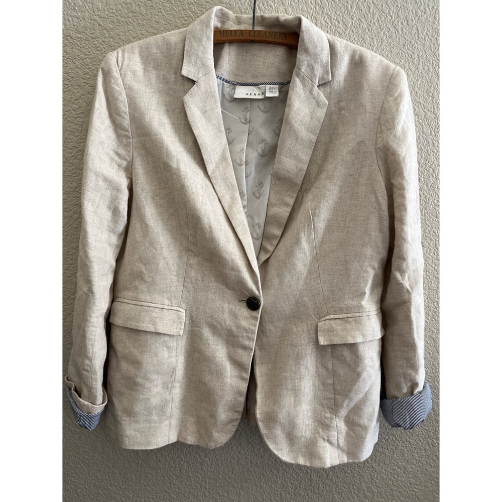 Kenar Beige Linen Blazer Women’s Size Large